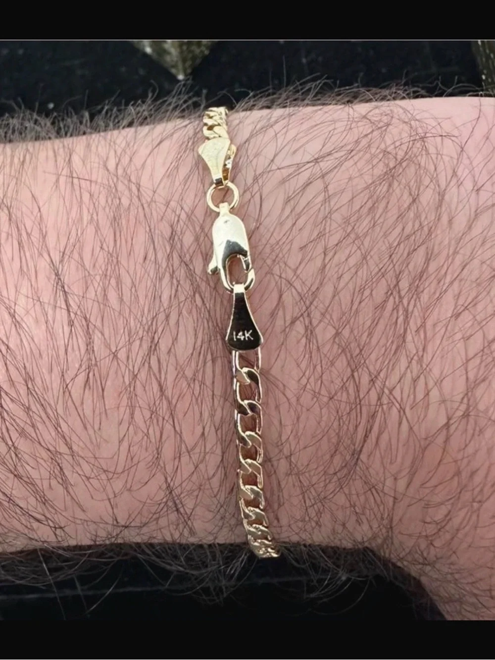 New 3mm Gold plated Cuban Link Bracelet